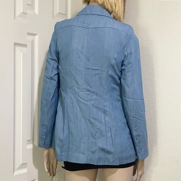 EVA MENDES Chambray 100% Lyocell Lightweight Blazer Size S - Picture 4 of 15